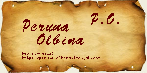 Peruna Olbina vizit kartica